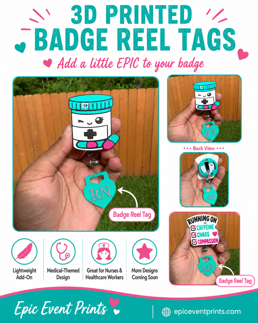 3D Printed RN Badge Tag image 2