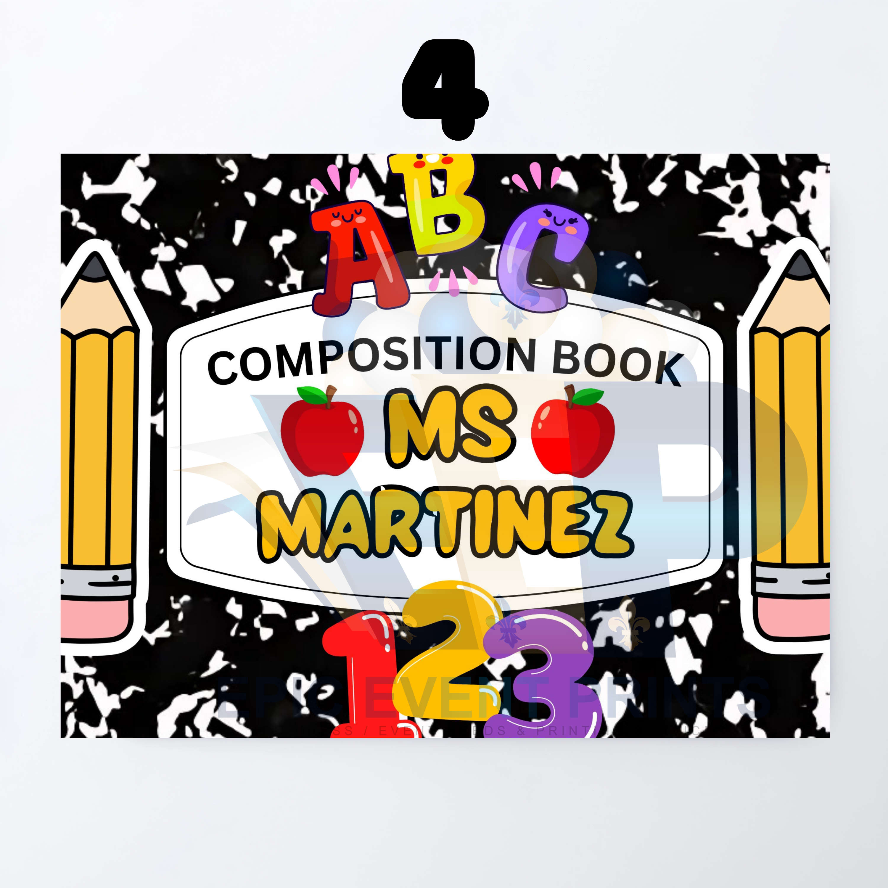 Custom Composition Theme Mouse Pad | Personalized Desk Mousepad | Sublimation image 3
