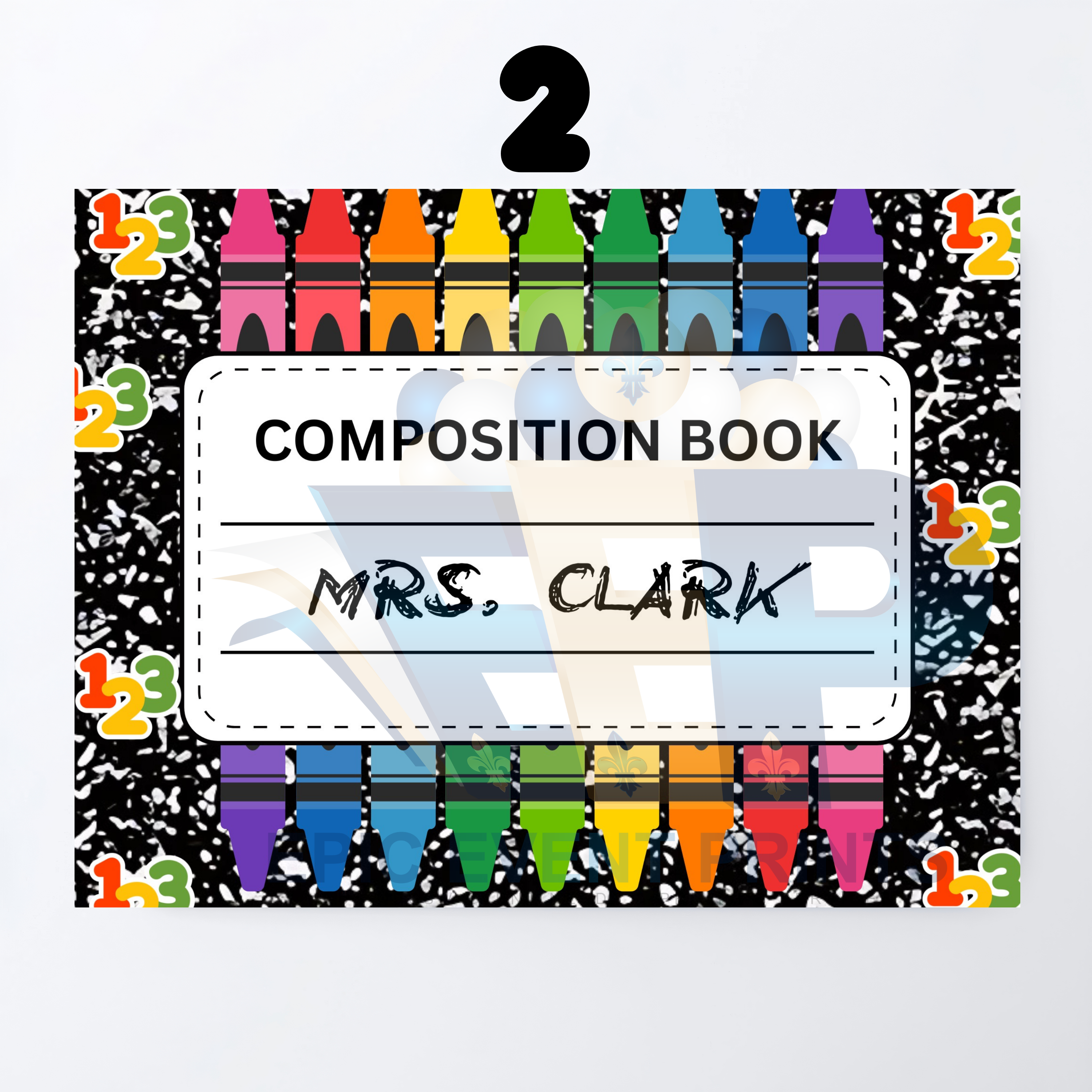 Custom Composition Theme Mouse Pad | Personalized Desk Mousepad | Sublimation image 1