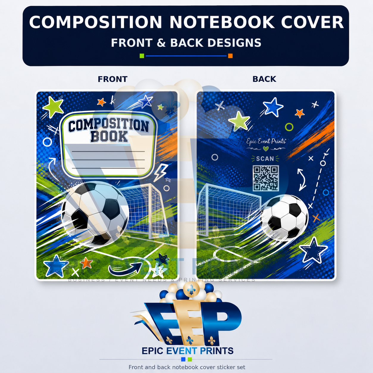 Soccer-Composition Notebook Sticker
