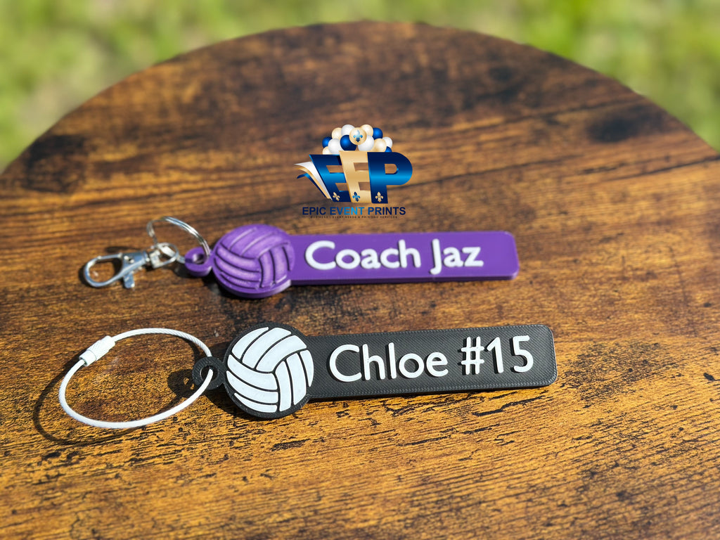 Custom Volleyball Bag Tag Personalized | 3D Printed Volleyball Bag Tag with Name image 0