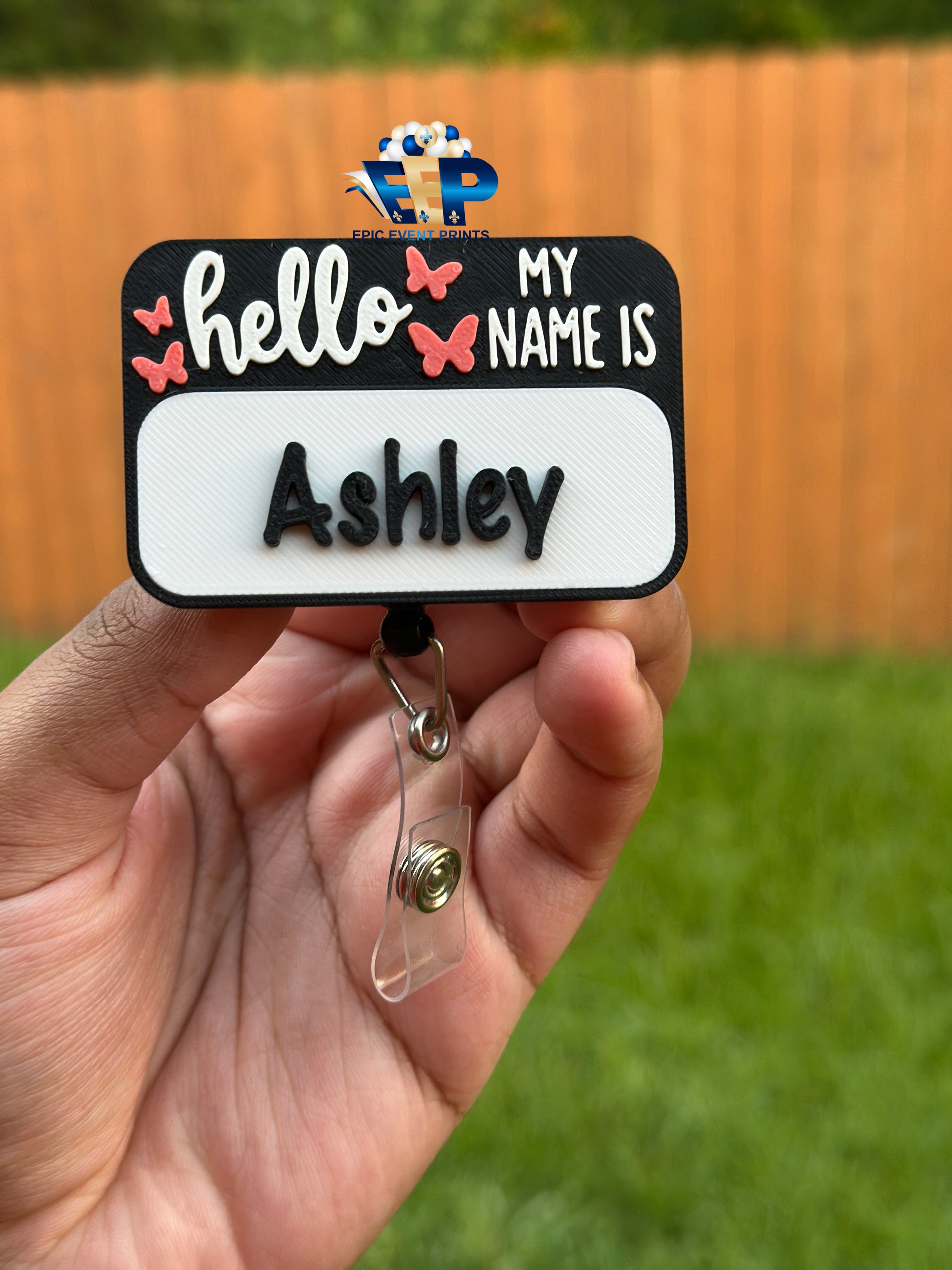 Personalized 3D Hello My Name Is Badge Reel image 0