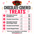 Chocolate-Covered Treats Menu | Epic Event Prints