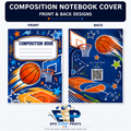 Basketball-Composition Notebook Sticker
