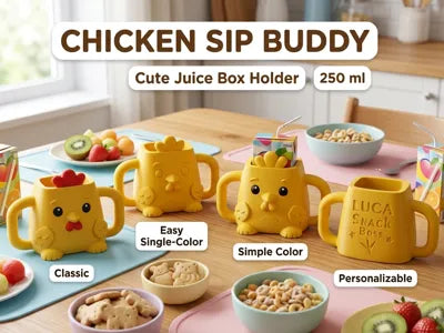 Chicken Sip Buddy Custom Juice Box Holder for Kids image 0