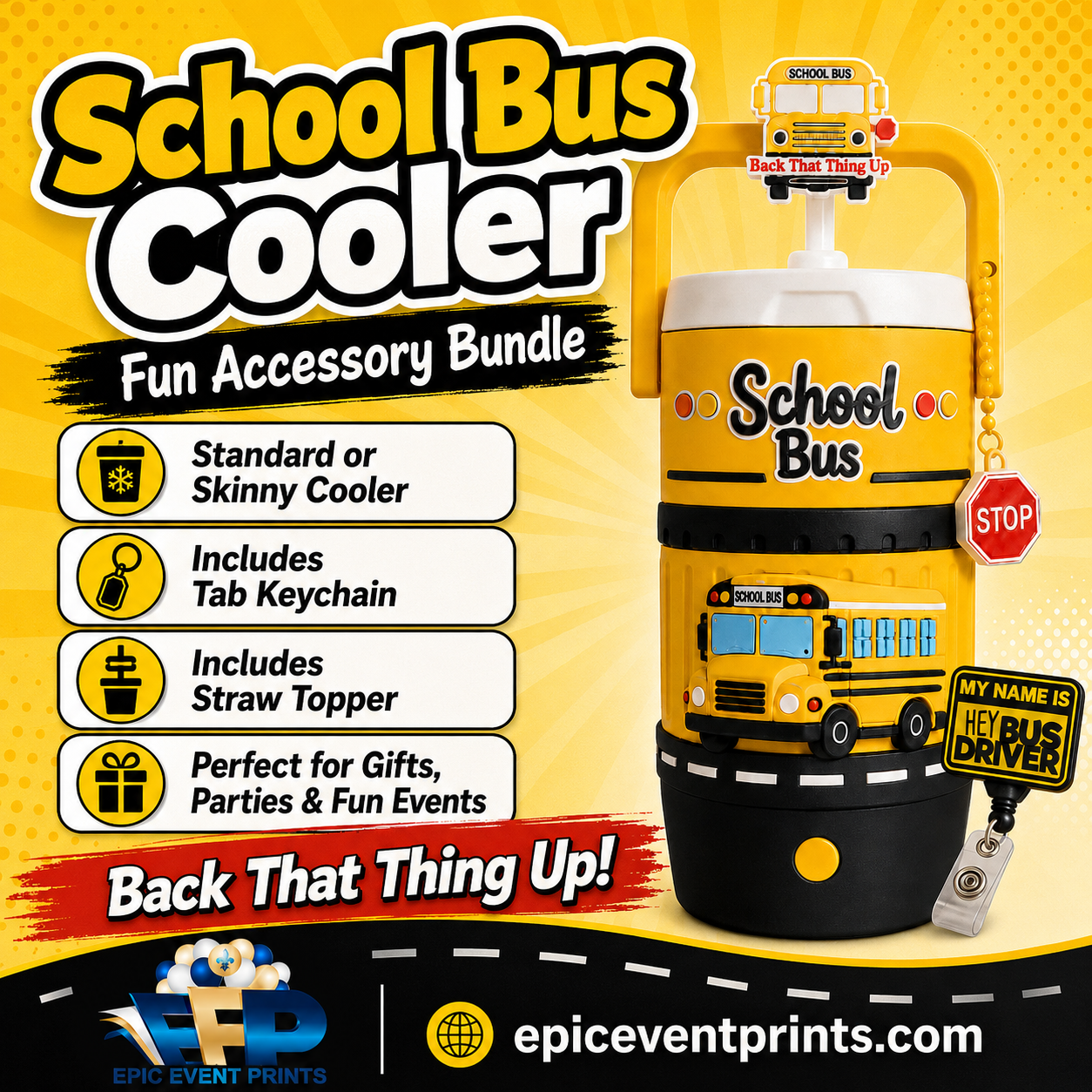 School Bus Mini Cooler Cup Bundle image 0