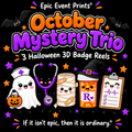 Halloween 3D Badge Reel Mystery Trio - 3 Halloween 3D Badge Reels by Epic Event Prints