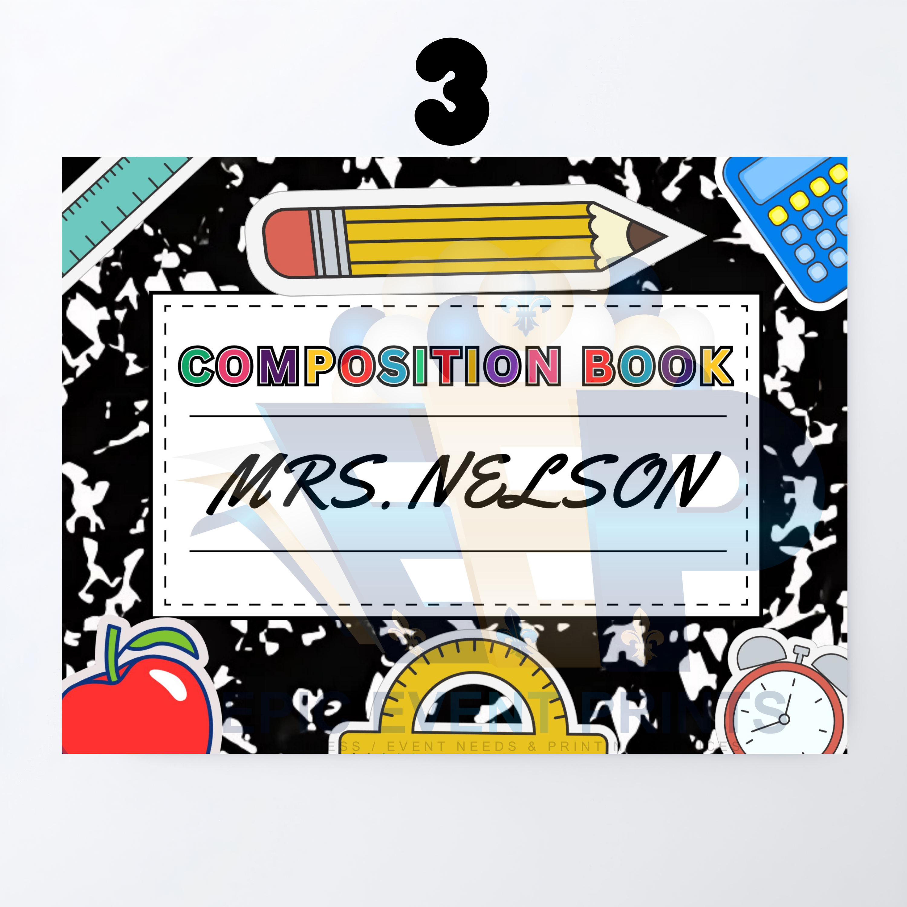 Custom Composition Theme Mouse Pad | Personalized Desk Mousepad | Sublimation image 2