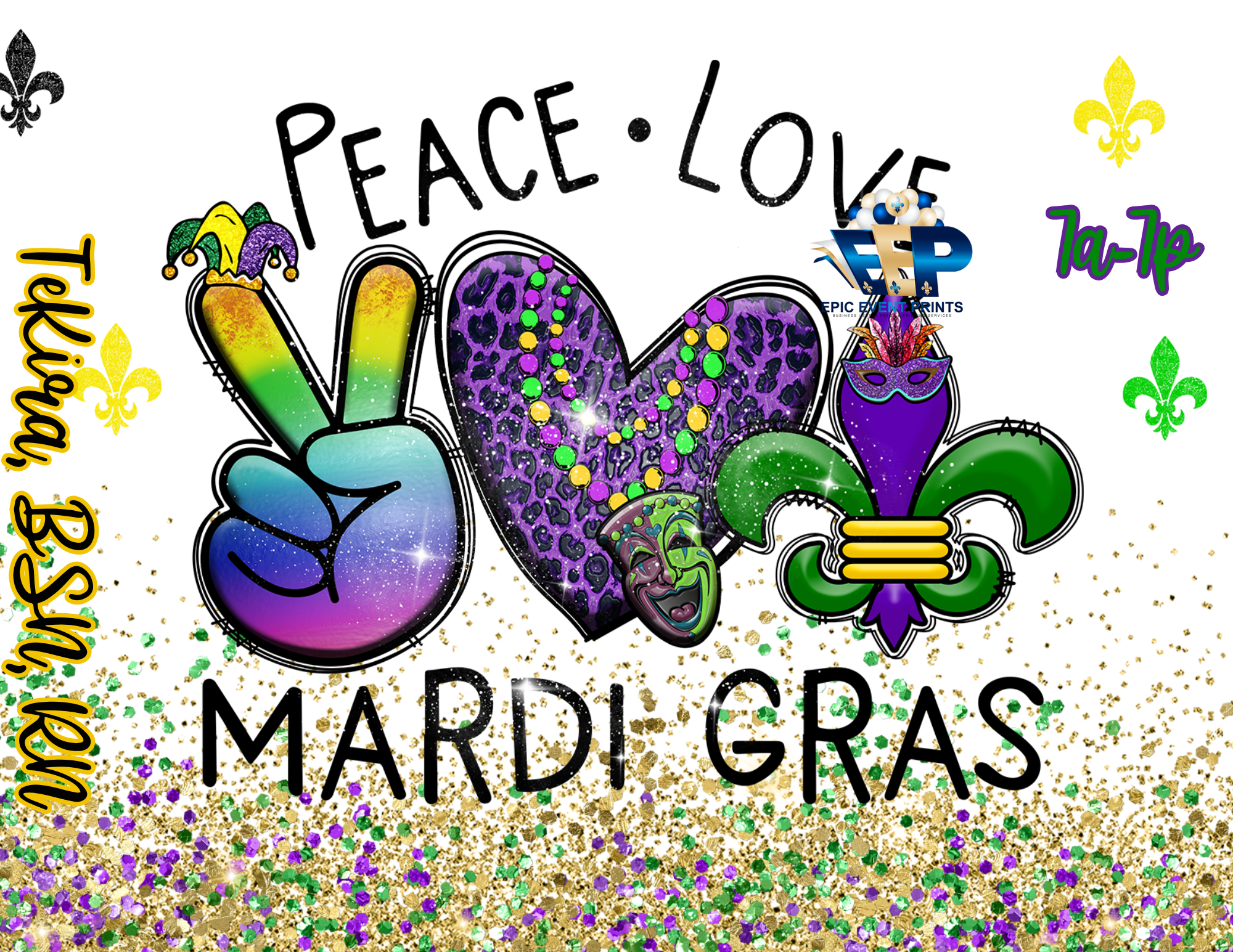 Mardi Gras WOW (Workstation on Wheels) TAG image 0