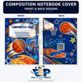 Basketball-Composition Notebook Sticker