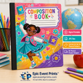 5 Printable Composition Notebook Covers | JPG Digital Download