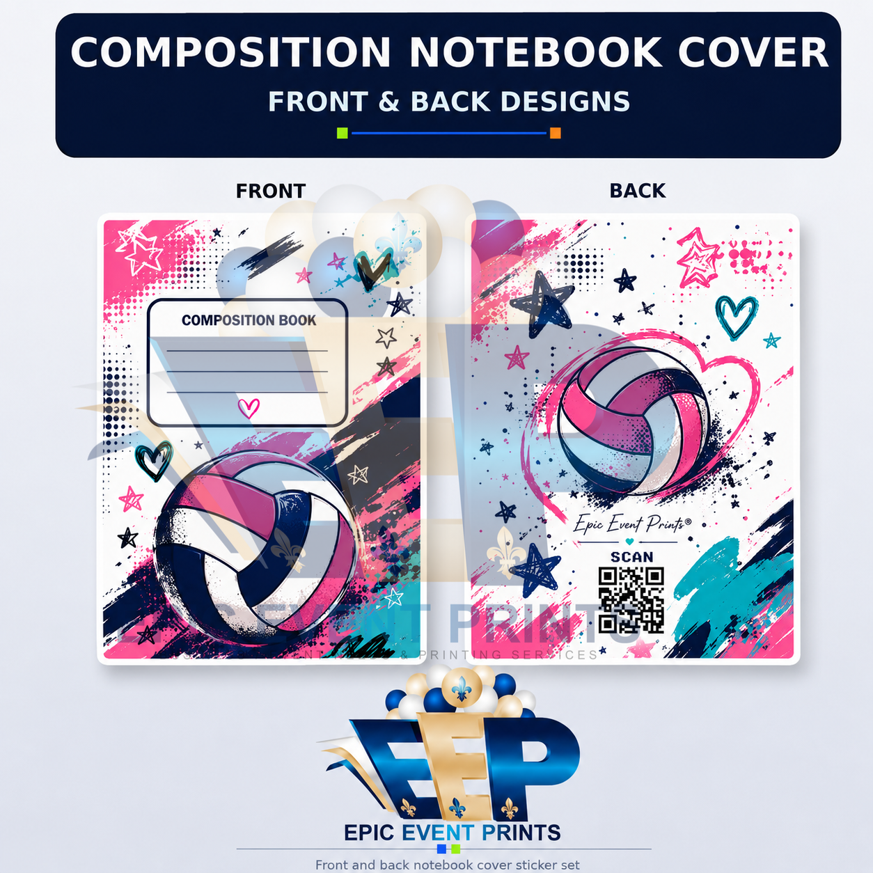 Volleyball-Composition Notebook Sticker (Copy)