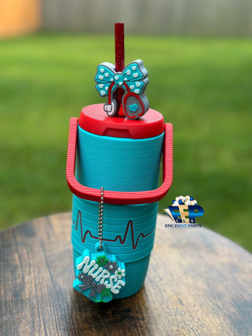 Nurse Can Holder Gift Set with Can Opener & Straw Topper image 4
