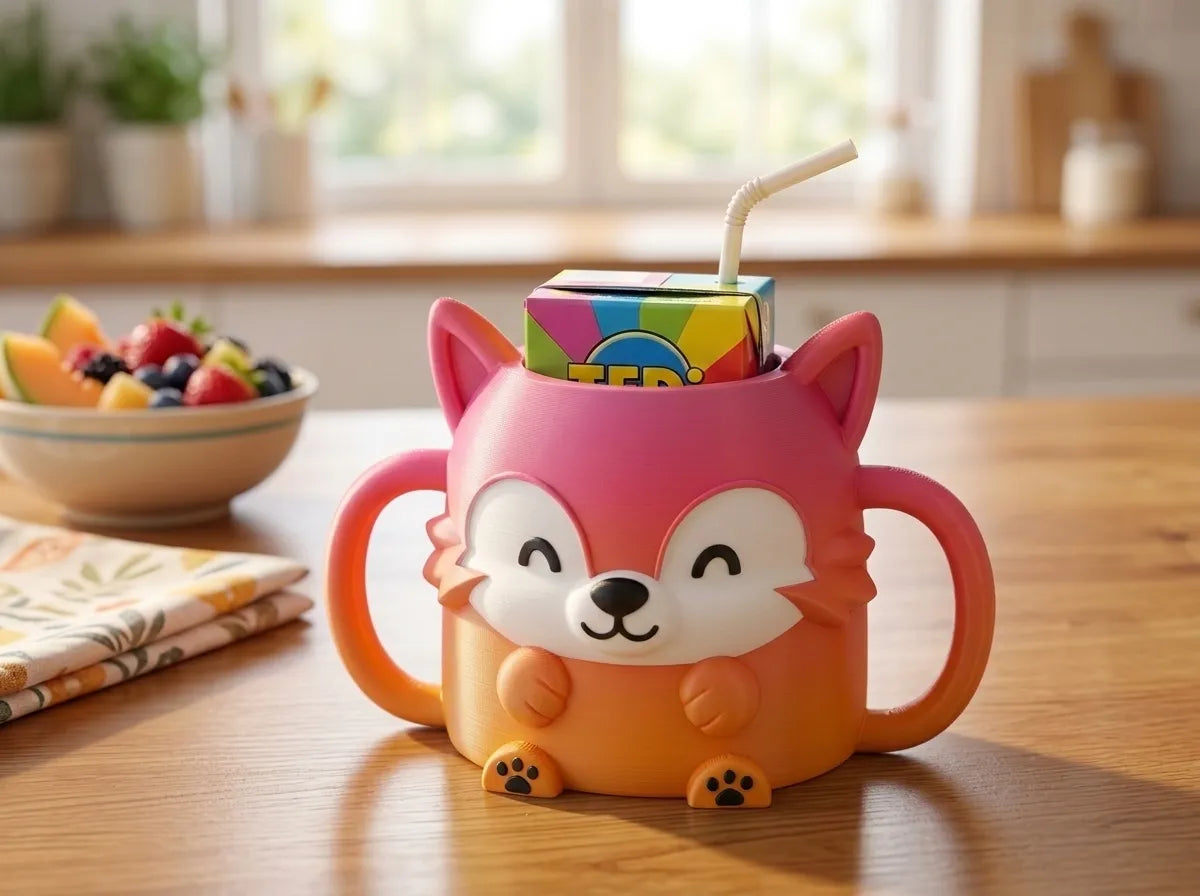 Fox Sip Buddy Custom Juice Box Holder for Kids image 2