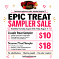 Epic Treat Sampler Sale flyer - Epic Event Prints