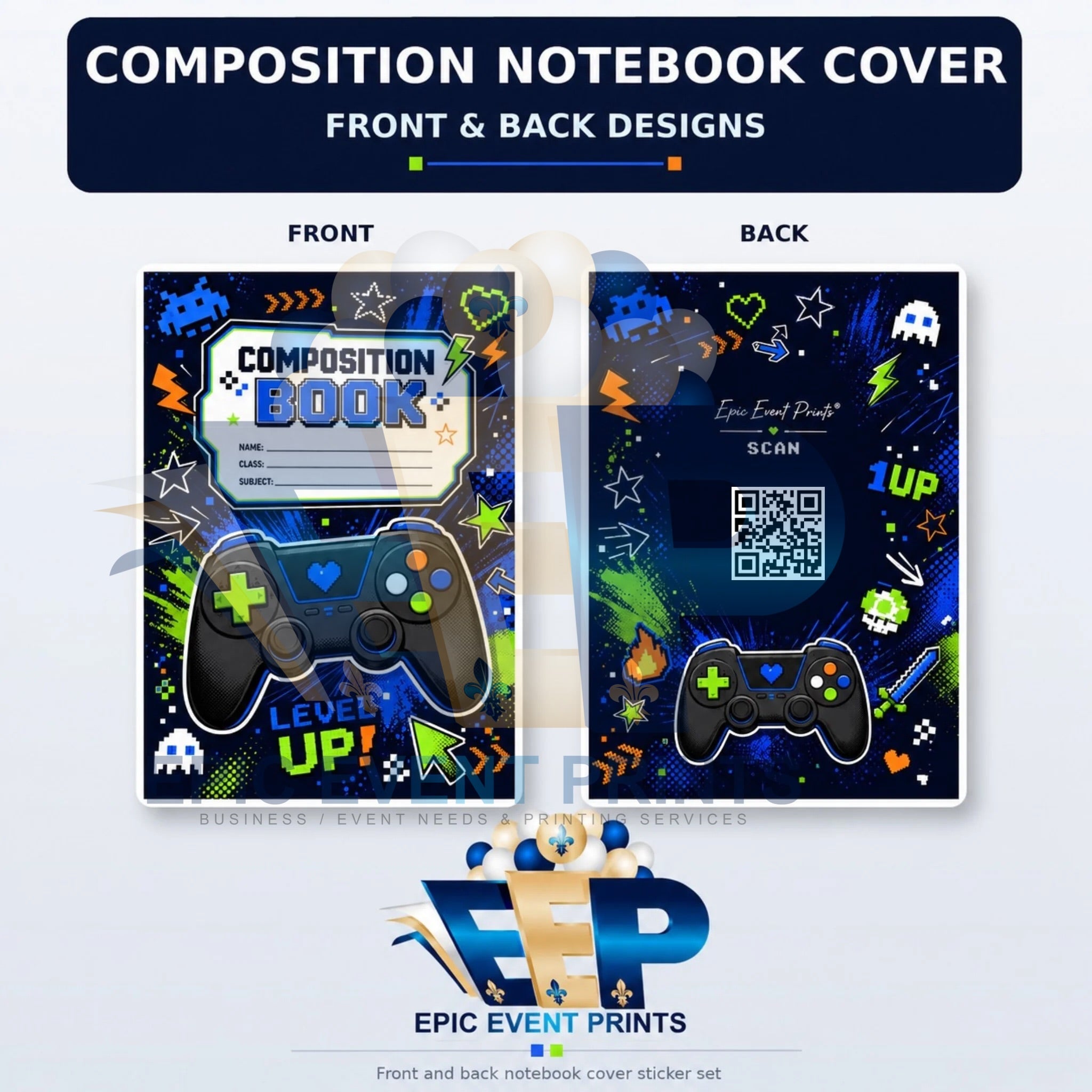 Gamer-Composition Notebook Sticker