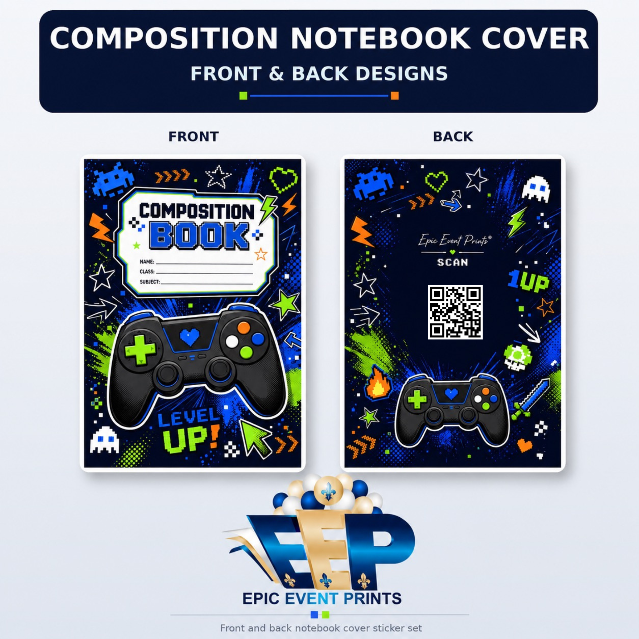 Gamer-Composition Notebook Sticker