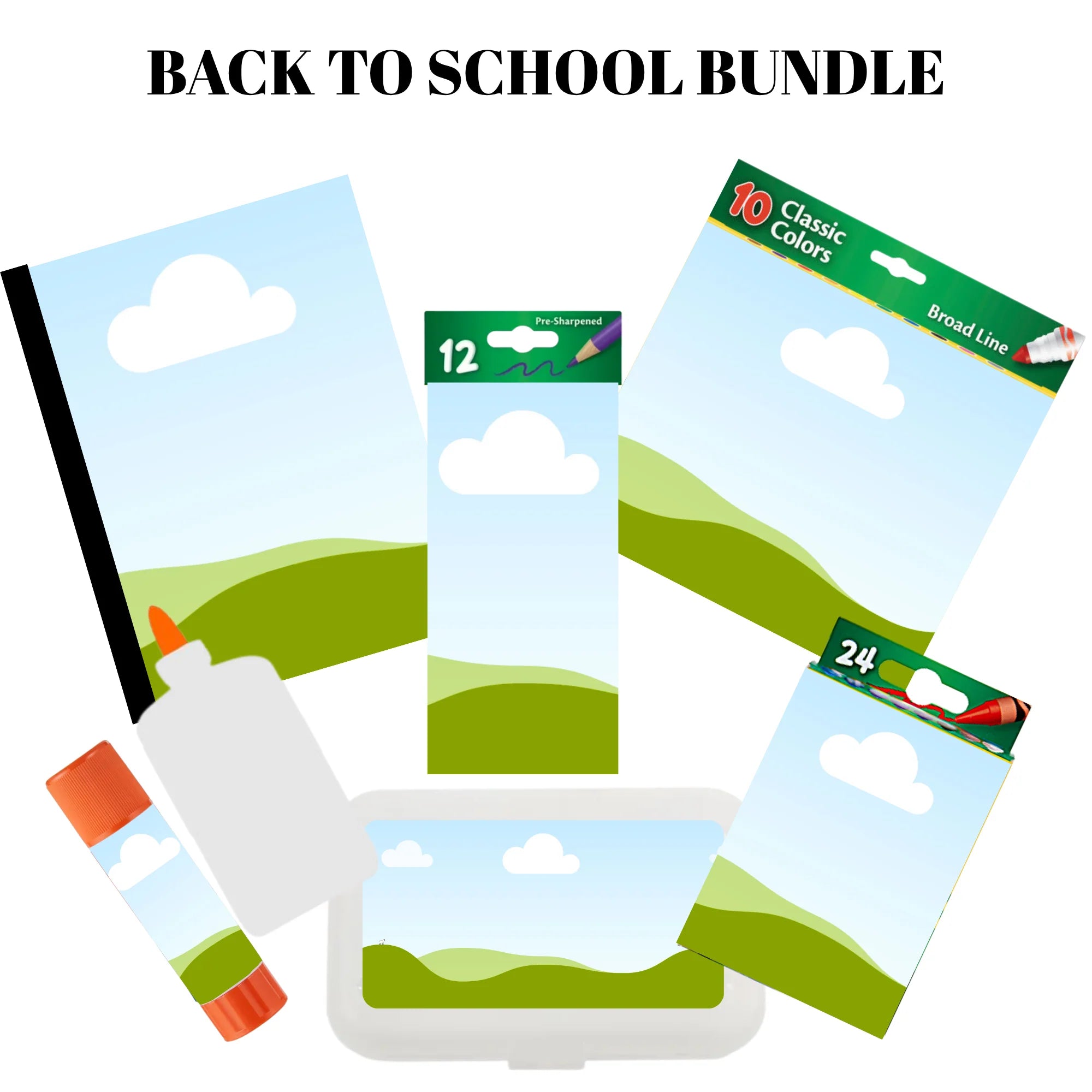 Blank Back-to-School Template Bundle | 11-Piece Set