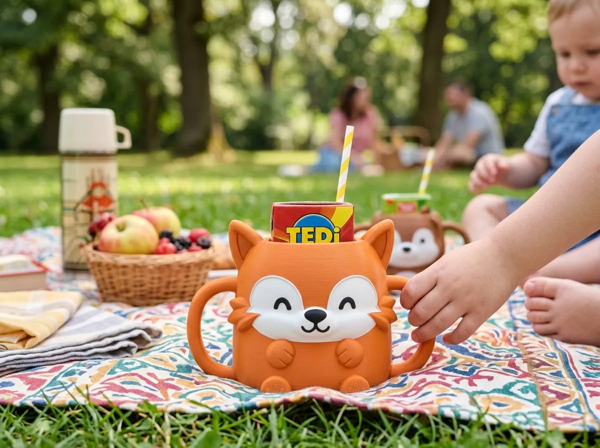 Fox Sip Buddy Custom Juice Box Holder for Kids image 1