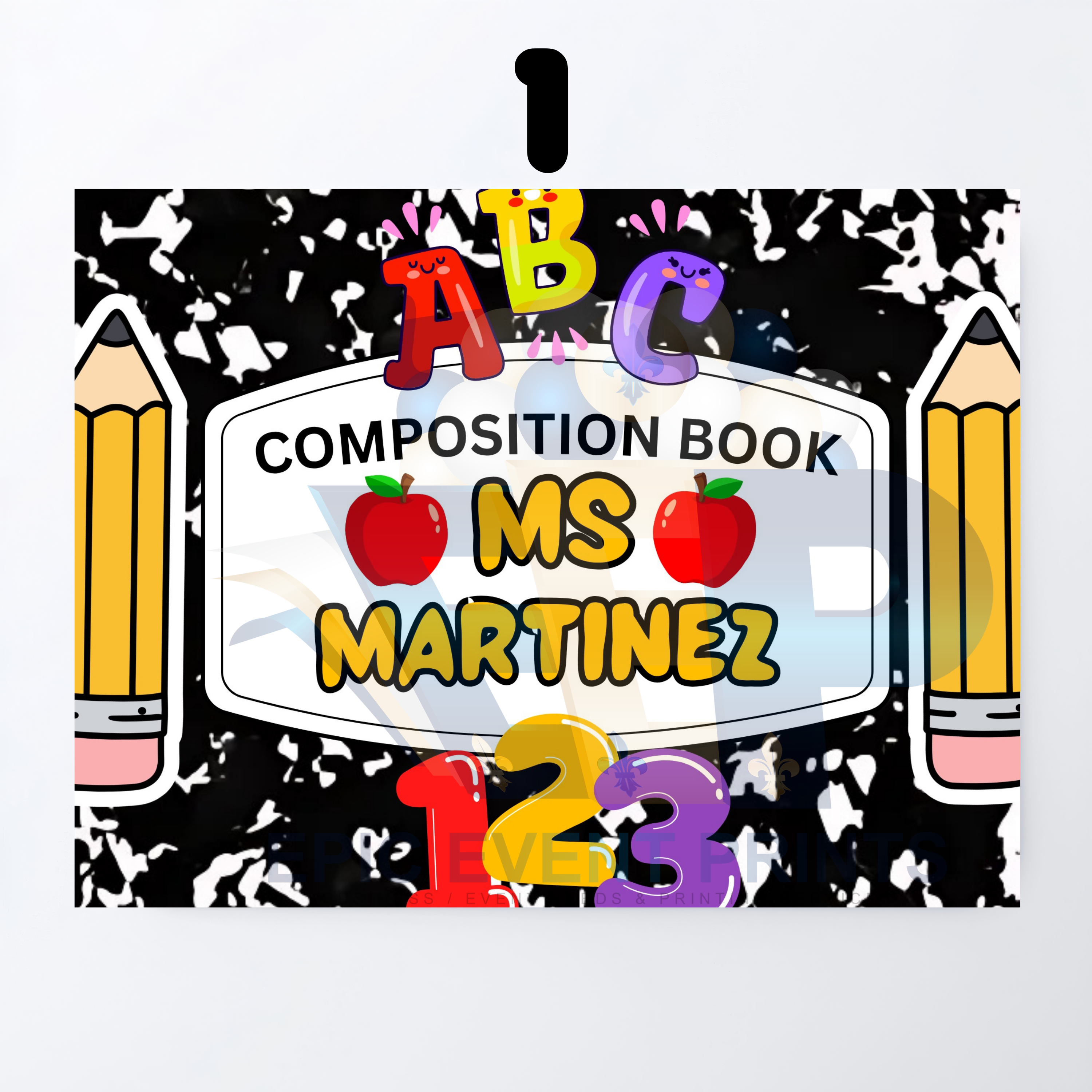 Custom Composition Theme Mouse Pad | Personalized Desk Mousepad | Sublimation image 0