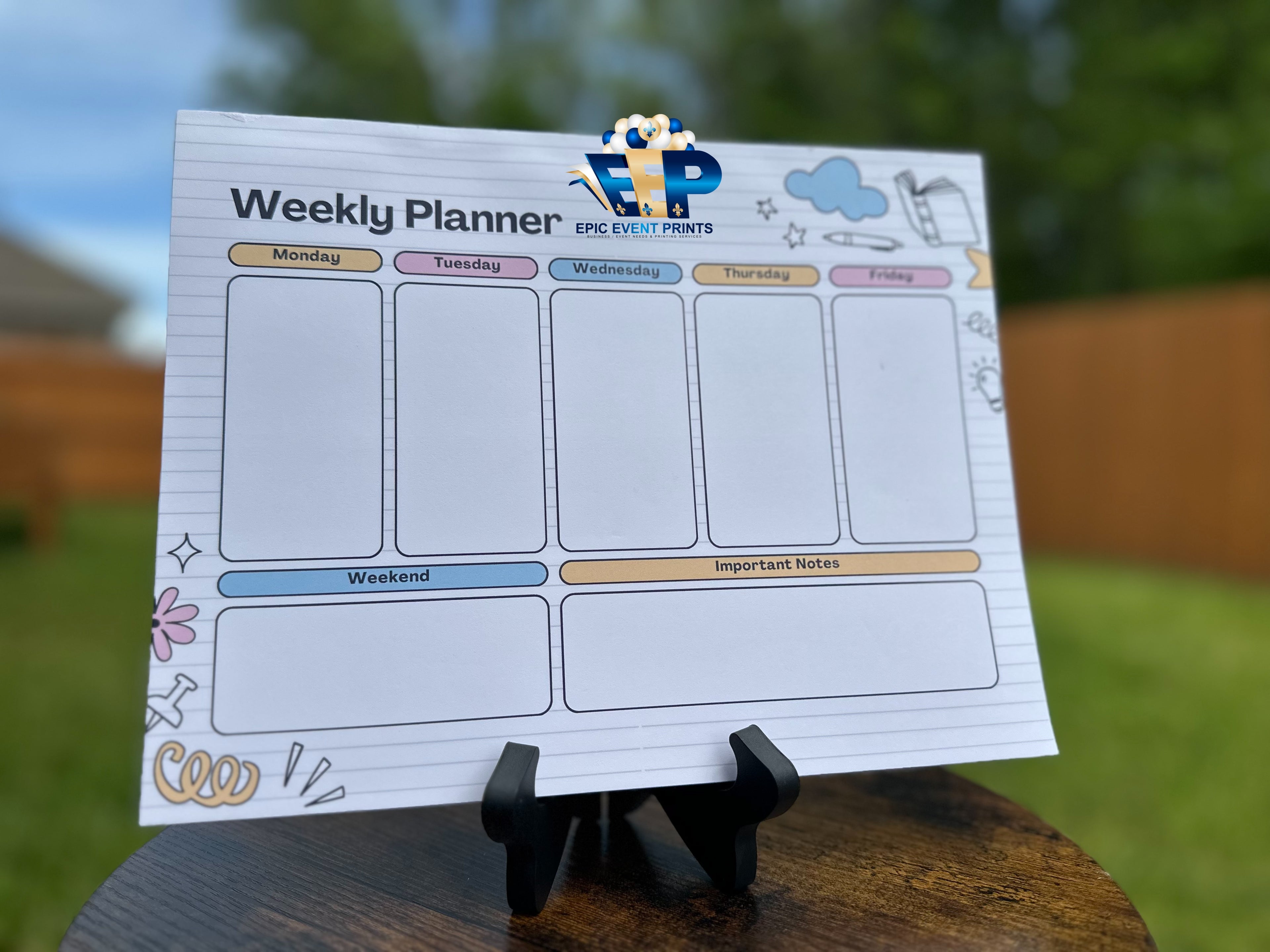 Weekly Planner Notepad | Cute Desk Planner | 11x8.5 Weekly Organizer | Tear-Off image 0