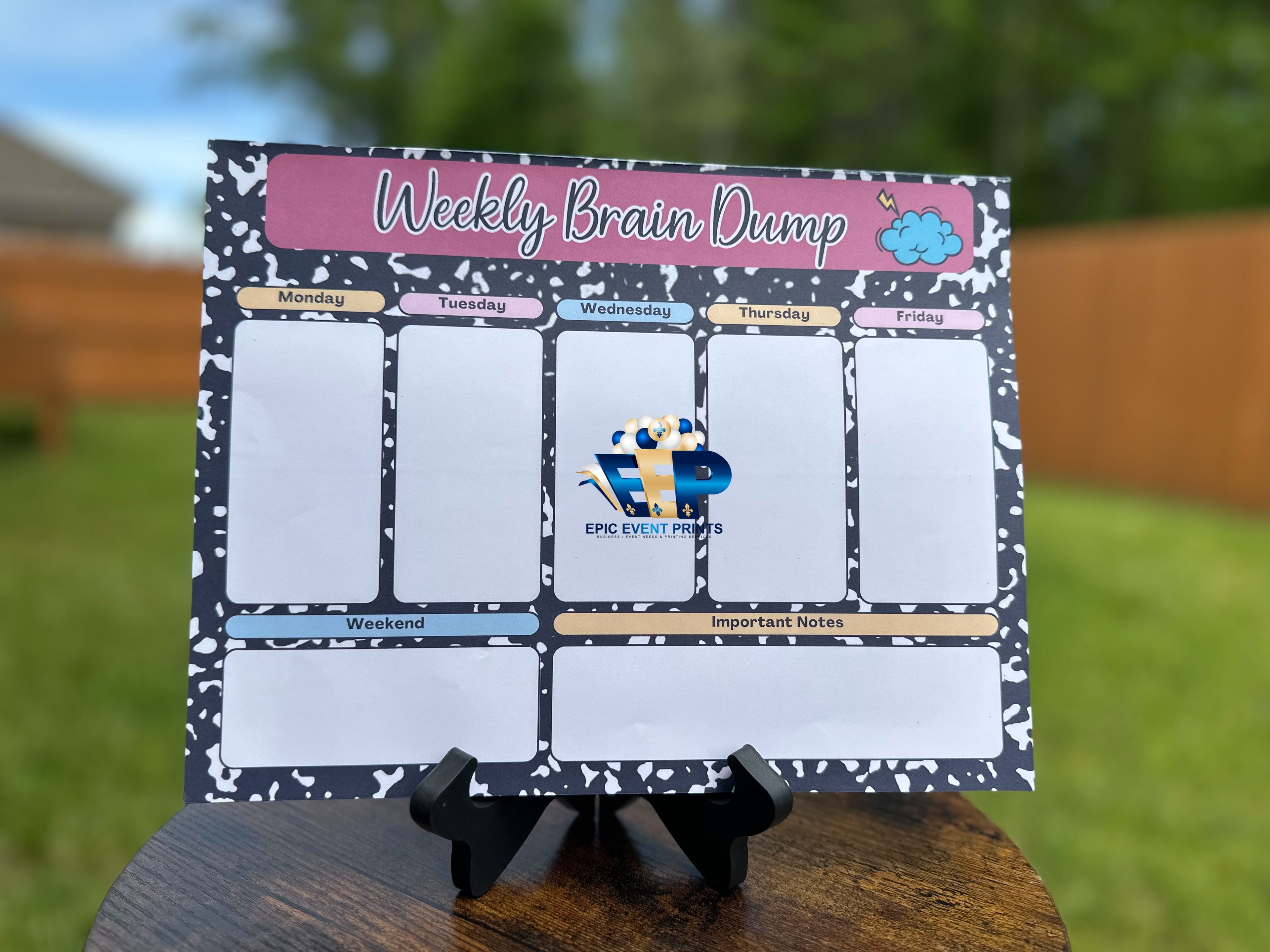 Weekly Planner Notepad | Cute Desk Planner | 11x8.5 Weekly Organizer | T image 0