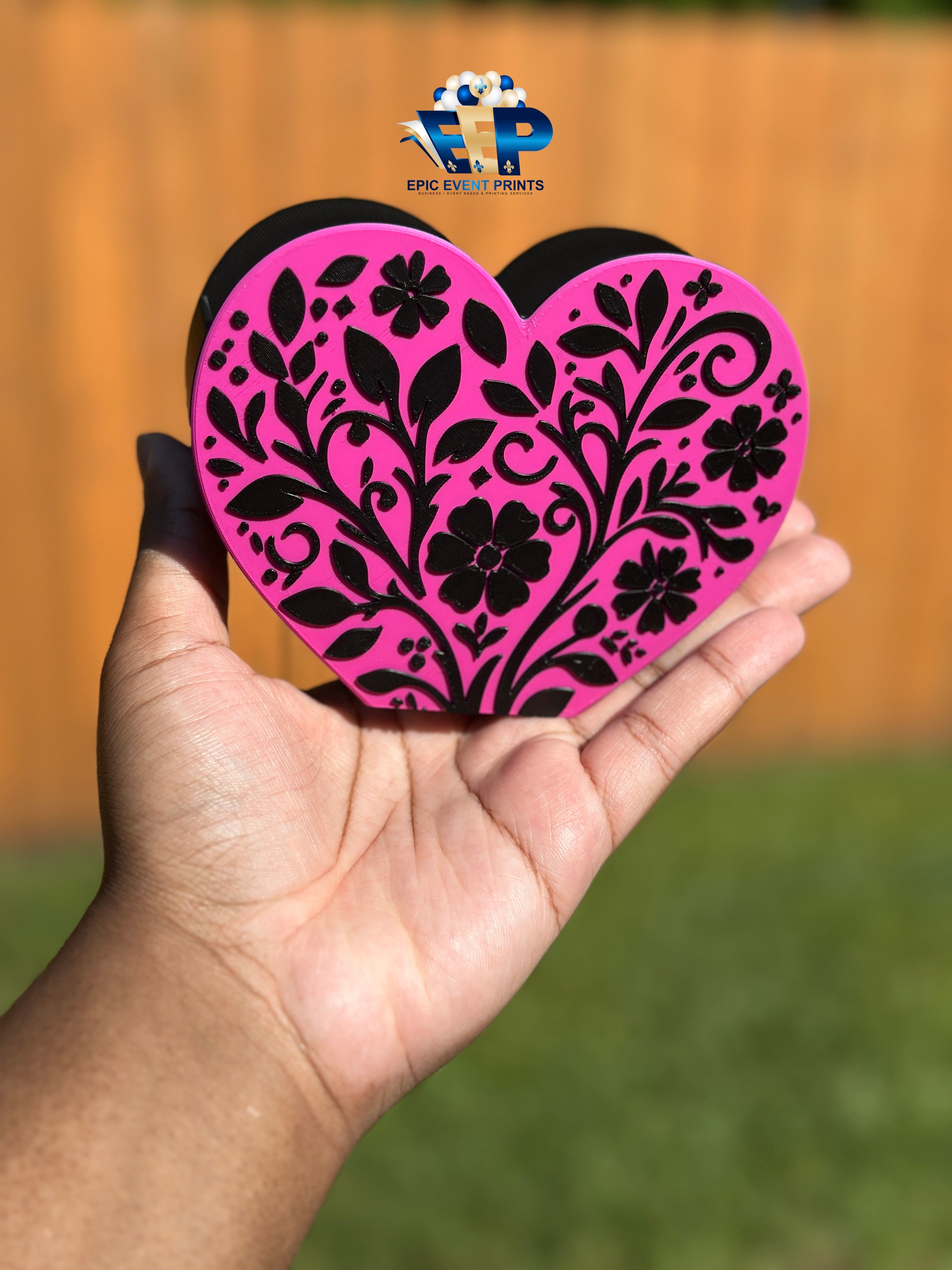 Heart Motif 3D Printed Desk Accessory image 0