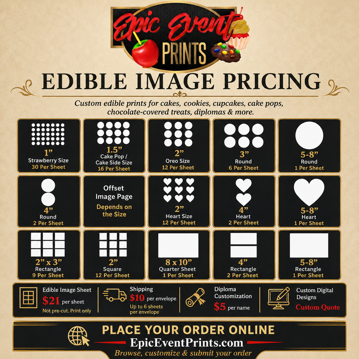 Custom Edible Image Prints image 0