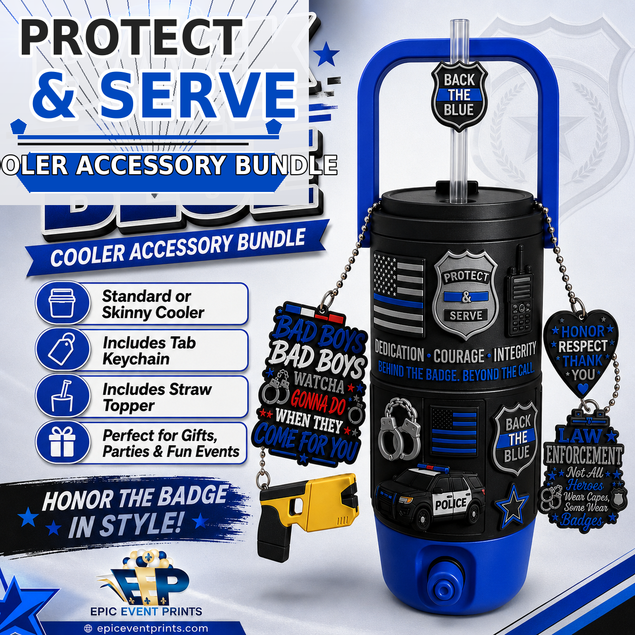 Protect & Serve Mini Cooler Cup Bundle image 0