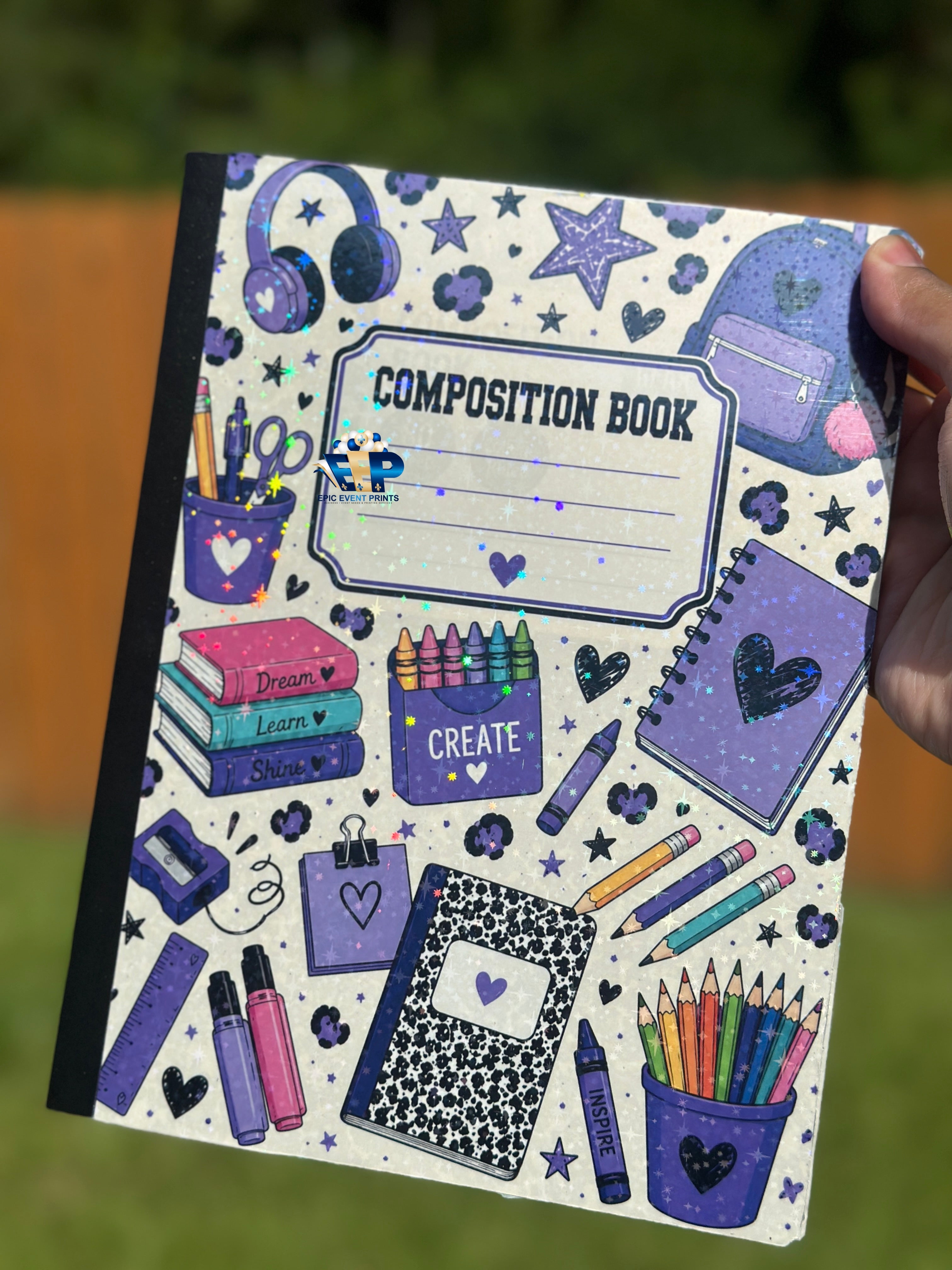 Purple Hue- Composition Notebook