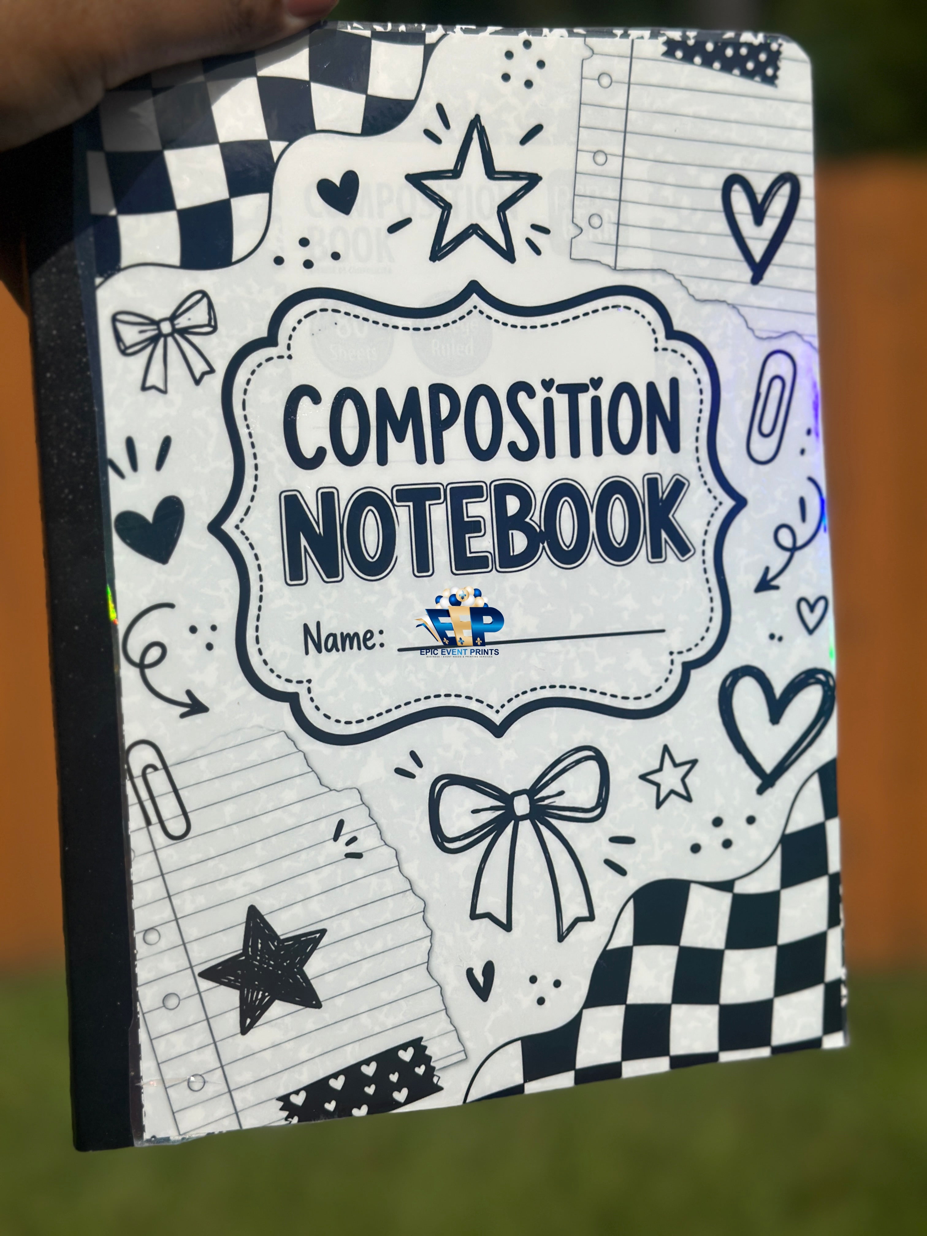 B & W- Composition Notebook