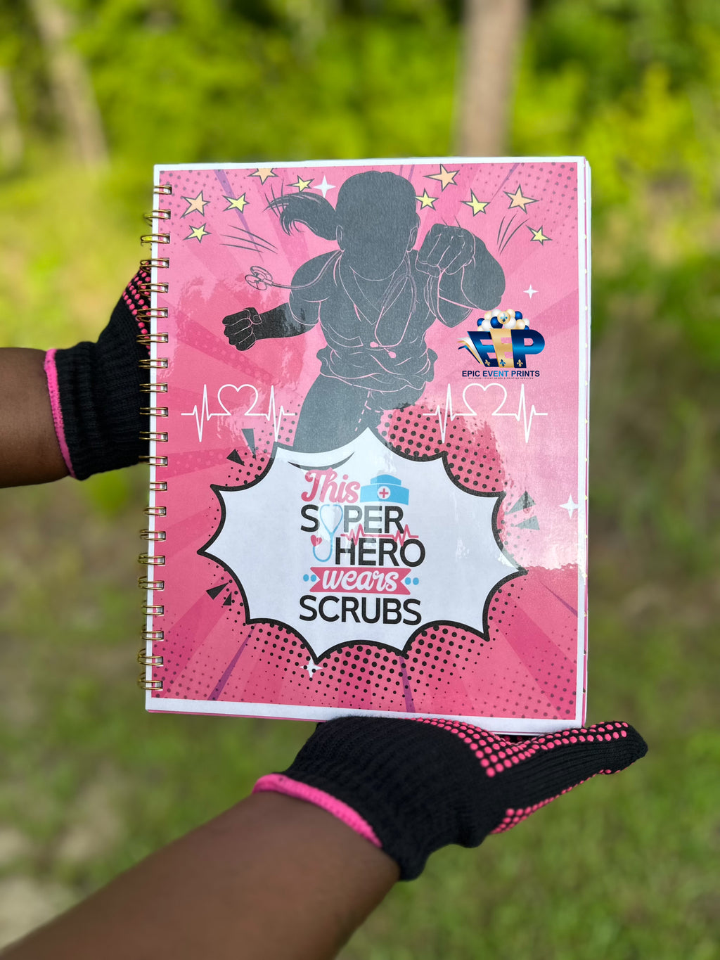 This Super Hero Wears Scrubs Nurse Report Book with SBAR Sheets