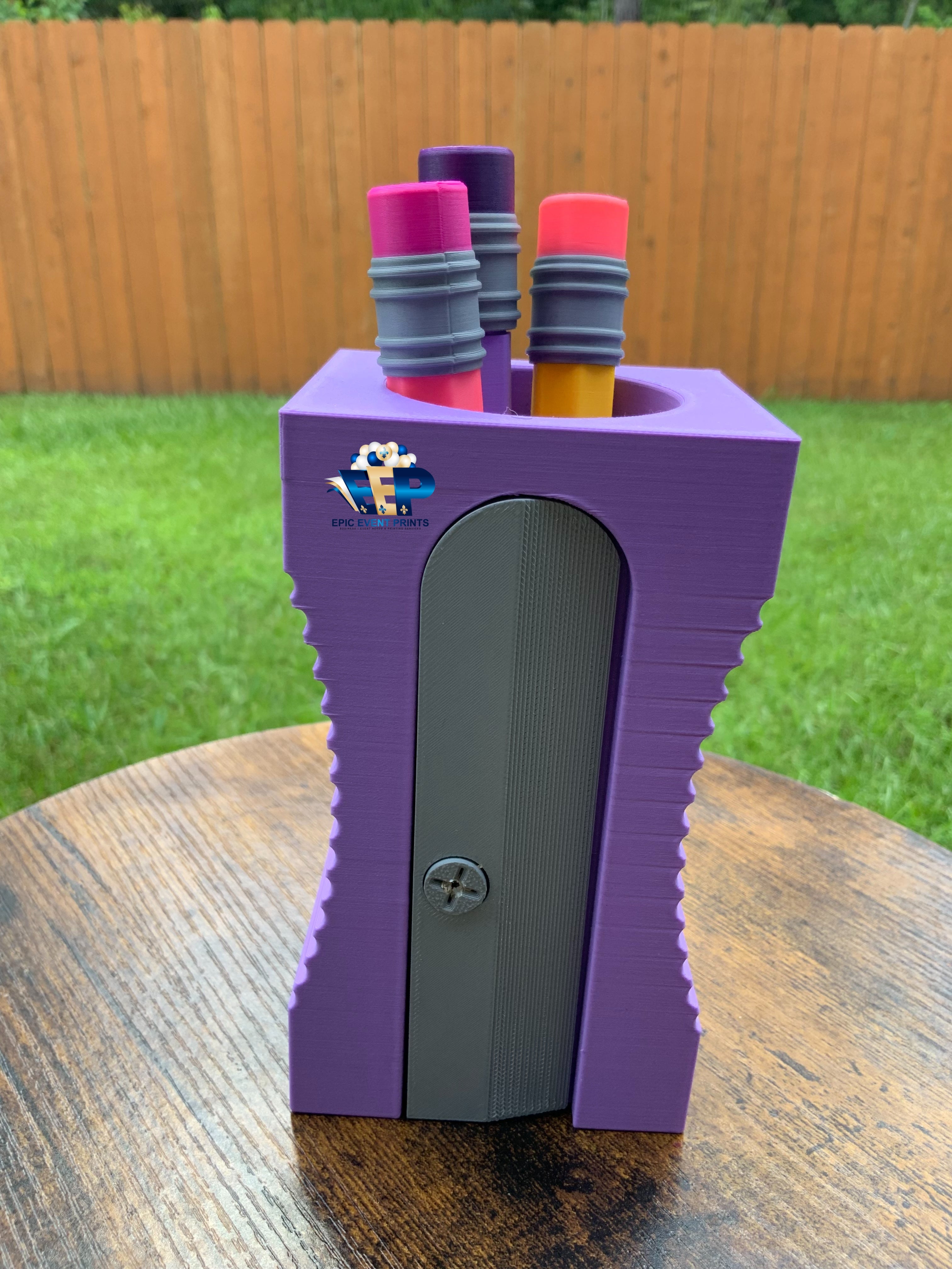 3D Printed Pencil Sharpener Pen/Pencil Holder image 2