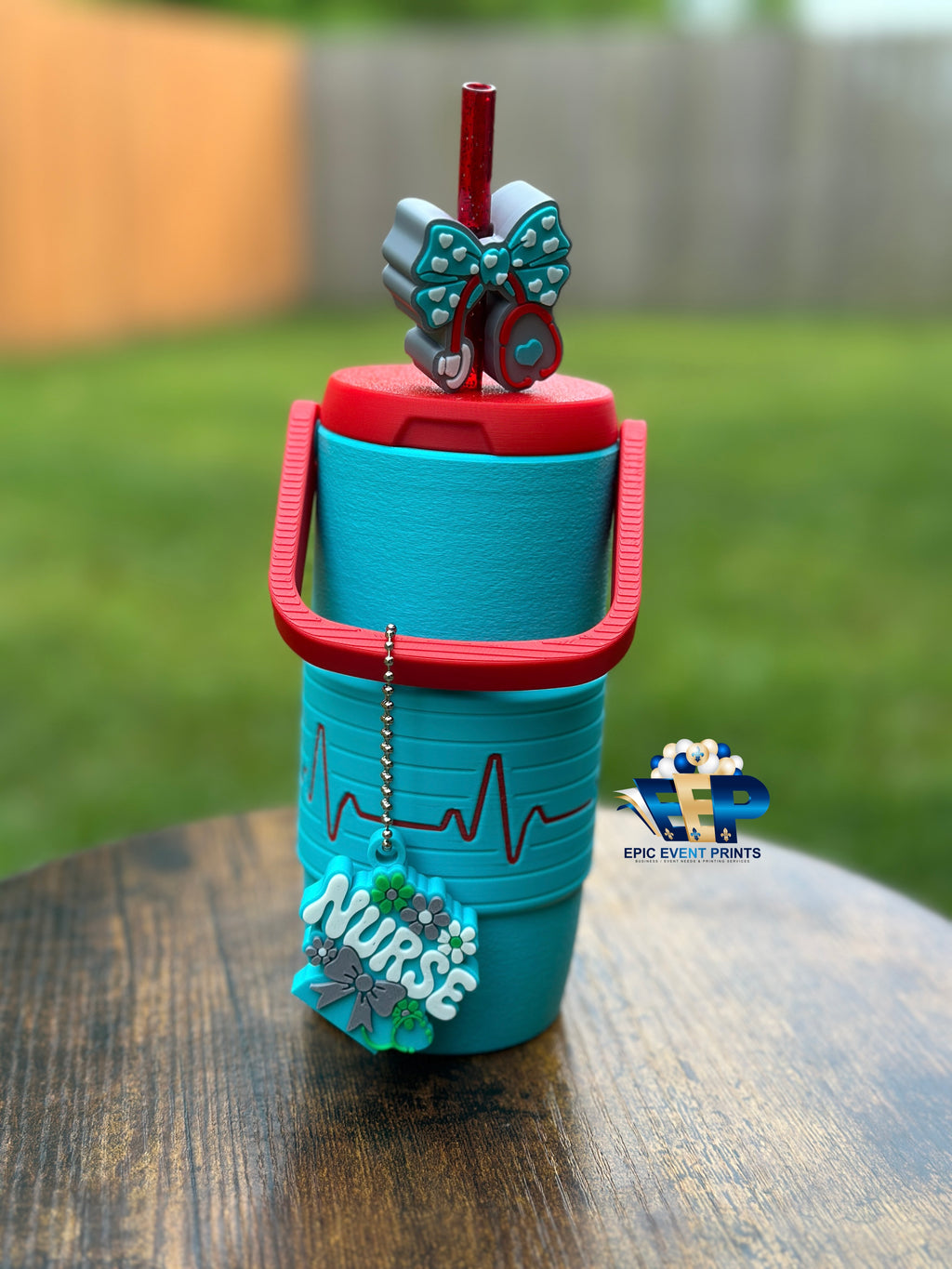 Nurse Can Holder Gift Set with Can Opener & Straw Topper image 2