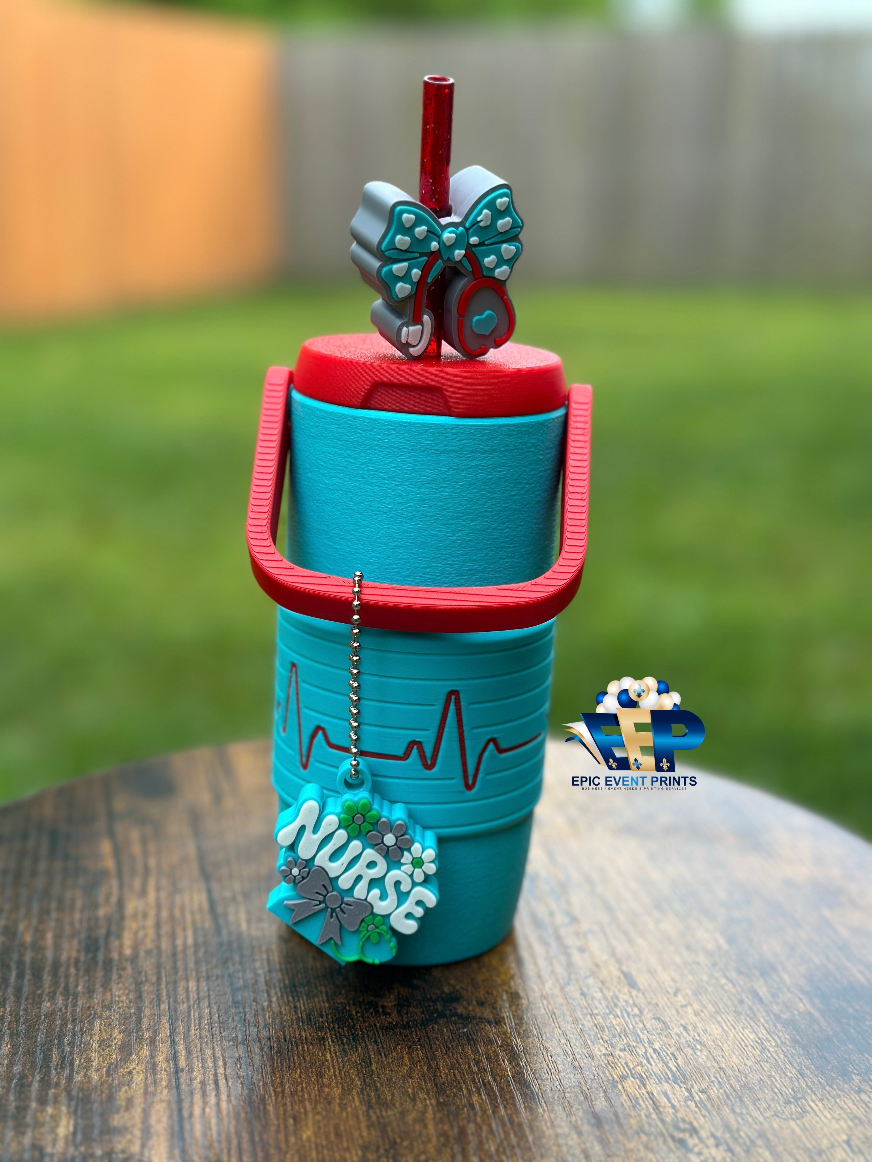 Nurse Can Holder Gift Set with Can Opener & Straw Topper image 2