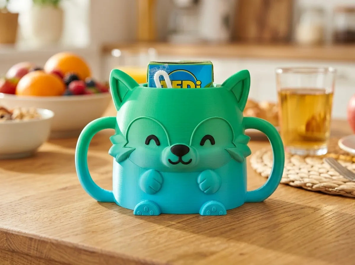 Fox Sip Buddy Custom Juice Box Holder for Kids image 3